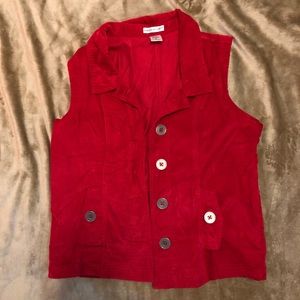 Rebecca Malone Corduroy button down vest Size S